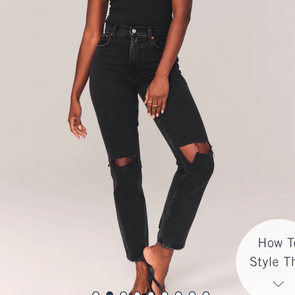 Abercrombie 90s straight ultra high rise  jeans